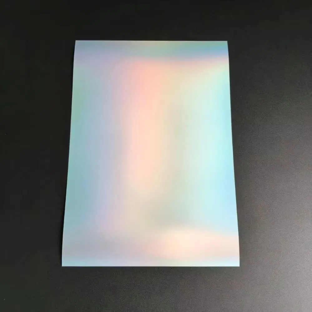 New PVC Card Hologram Lamination Overlay Film with Plain Surface for Stickers Customized Size