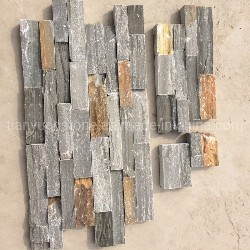 Slate Stone Cladding with Cement for Wall Decoration