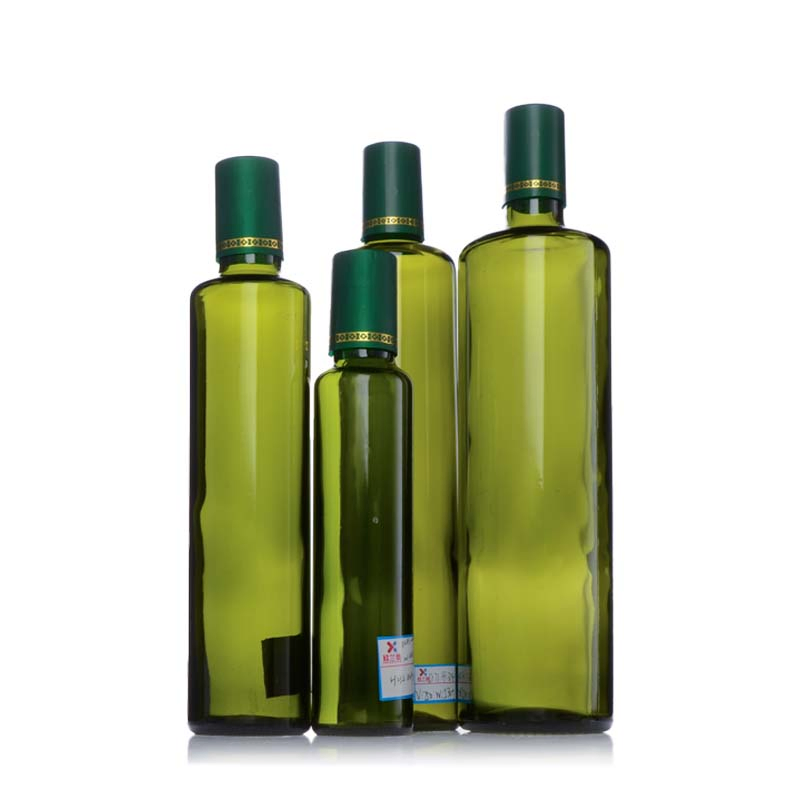 100ml 250ml 500ml 750ml 1000ml Glass Vinegar Bottles Green Color Olive Oil Glass Bottle
