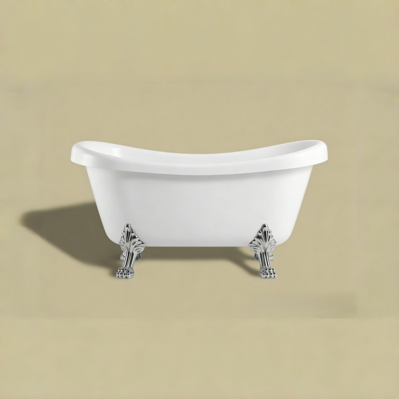 Elegant Freestanding Clawfoot Bathtub Am-011 - Premium Acrylic Soaking Tub for Bathroom