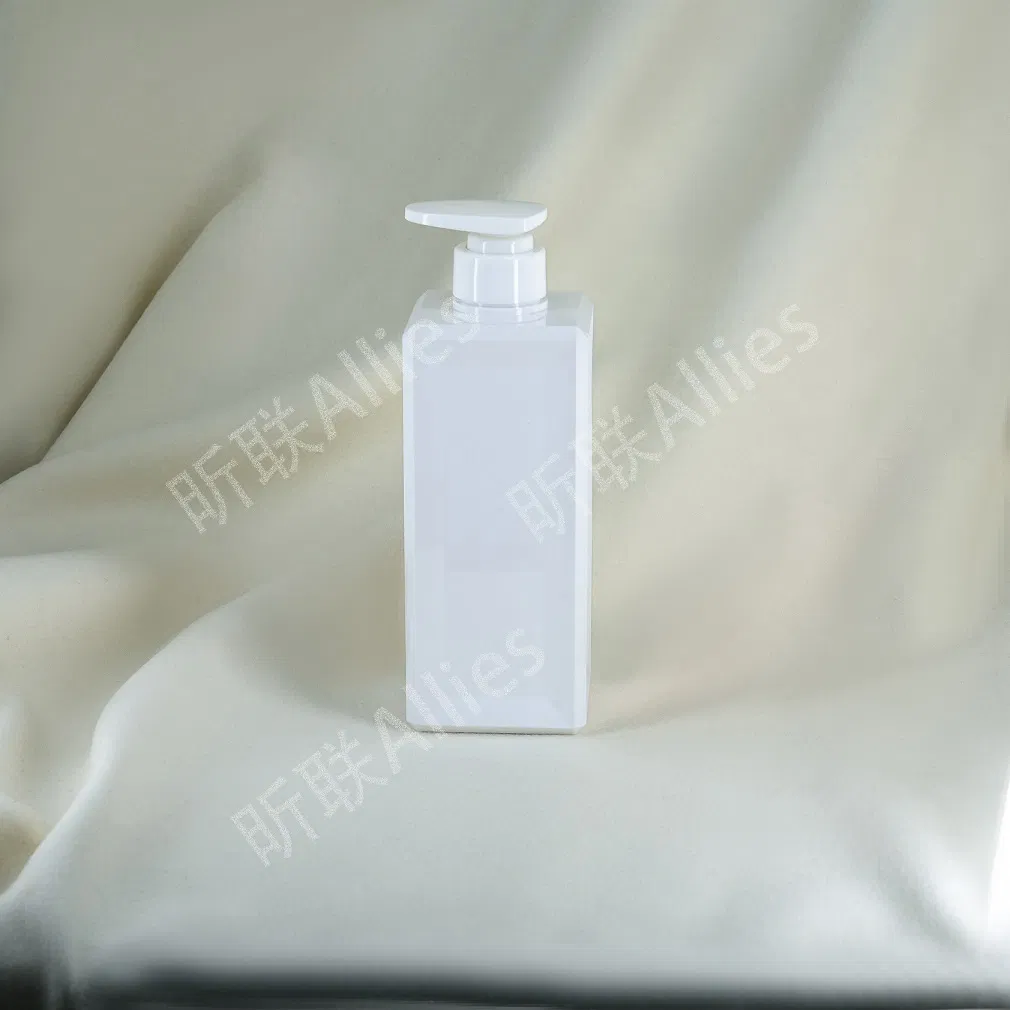 Wholesale White Green 500ml Eyelash Shampoo Conditioner Gel Plastic Lotion Square Air Pump Pet Bottle 500ml