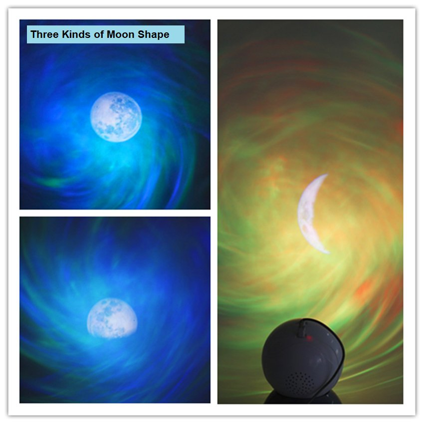 Bluetooth Speaker Night Light with Colorful Aurora Projection