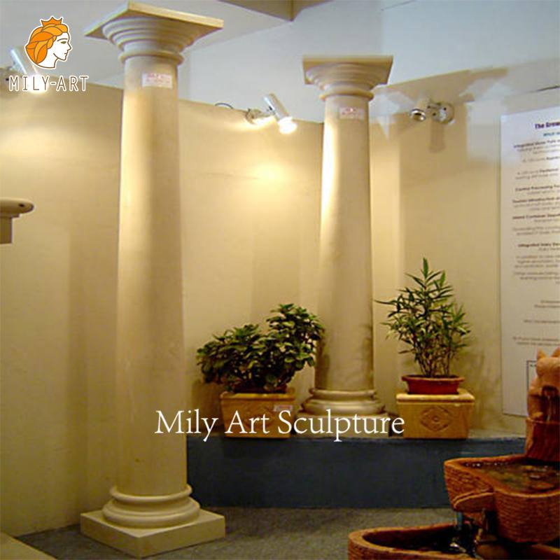 Decorative White Stone Marble Estatua Pillars Column