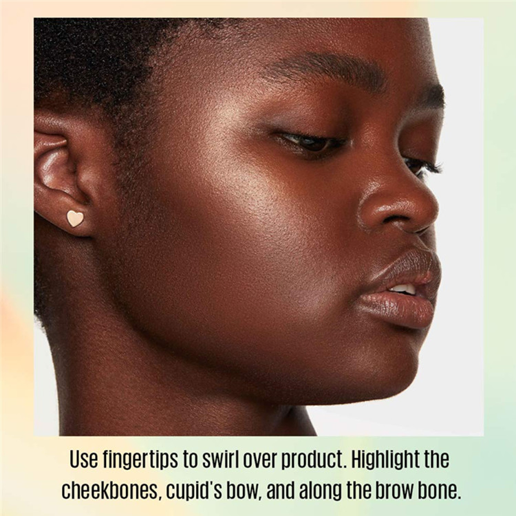 OEM Custom Vegan Golden Bronze Shimmer Glow Bouncy Highlighter