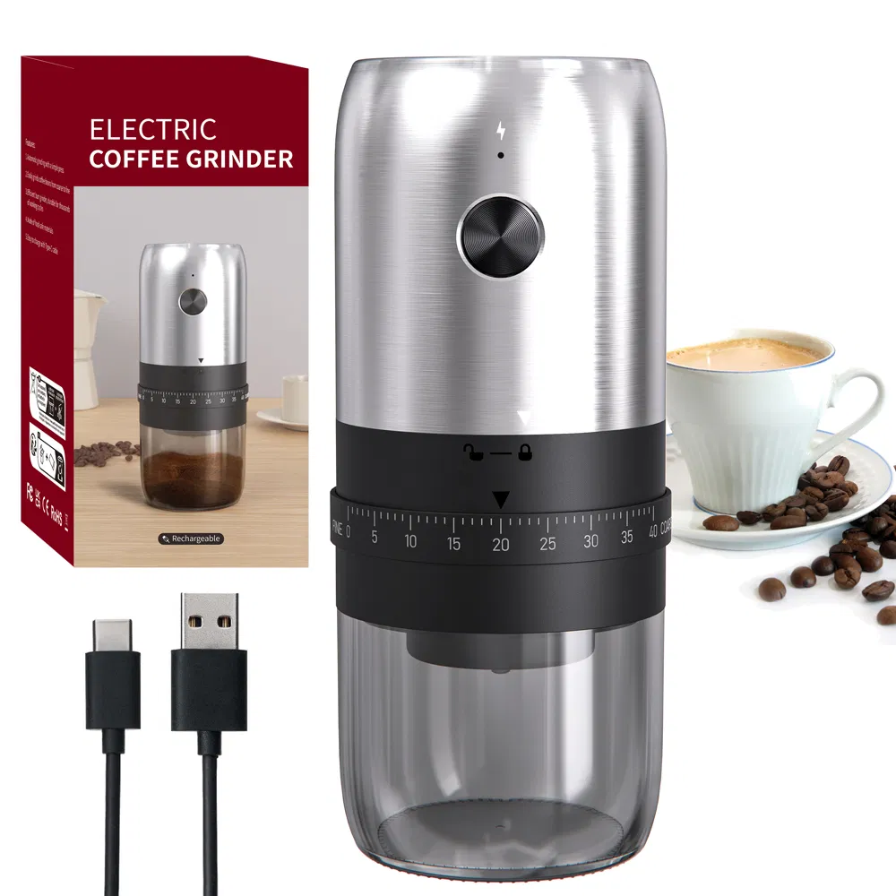 2025 Hot Portable Burr Coffee Grinder Electronic Wireless Grinder