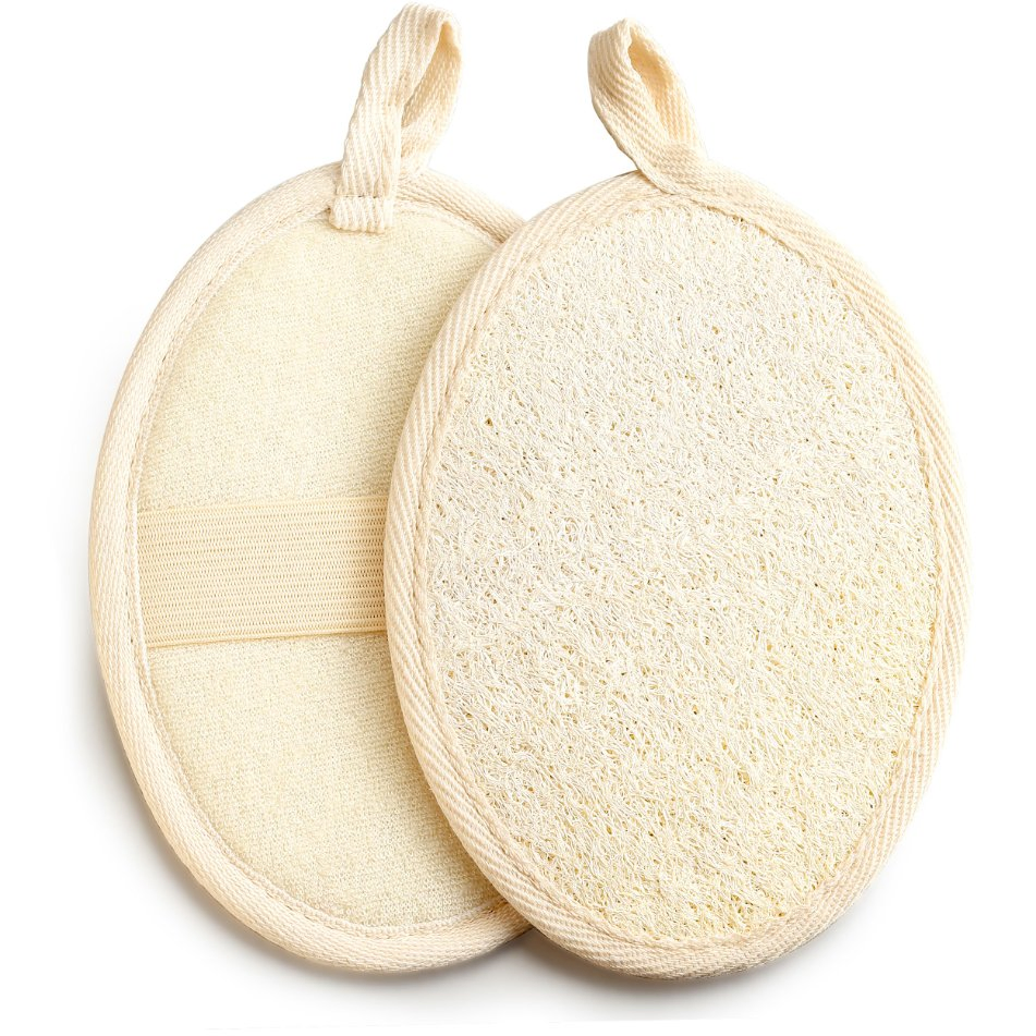 100% Natural Scrubber Body Glove Close Skin Loofah Sponge Exfoliating Loofah Sponge Pads