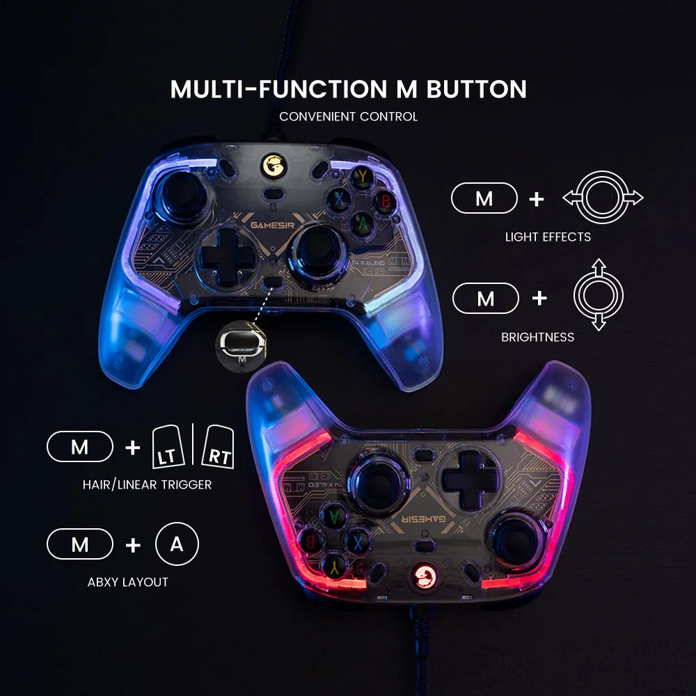 Gamesir T4 Kaleid Gamepad Motion Control RGB Gaming Wired Game Controller