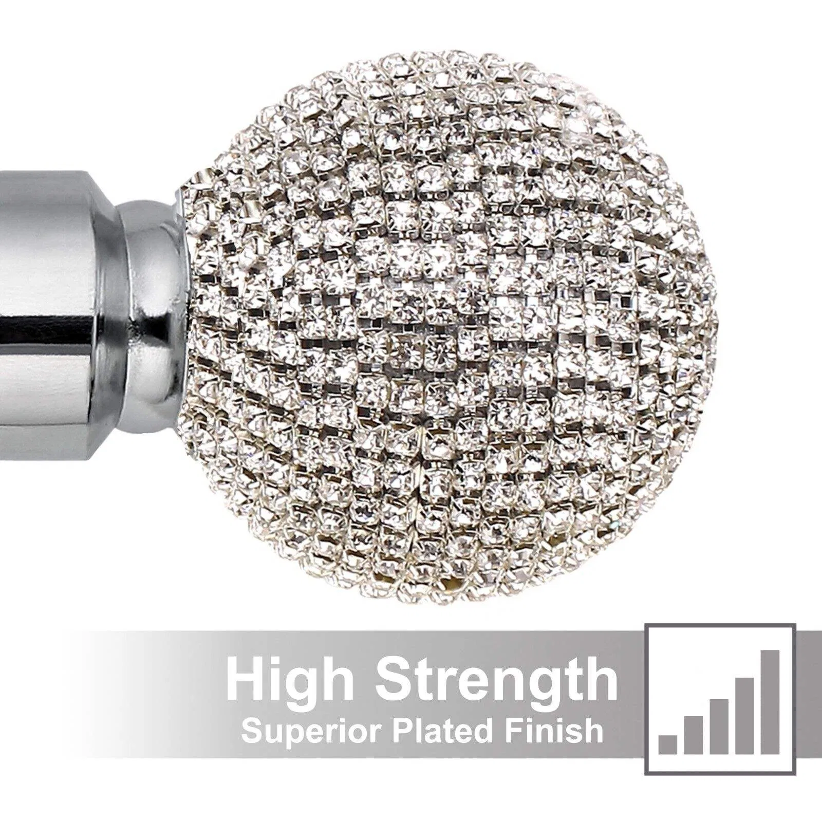 Classic Curtain Rod Set with Ball Shape Designed Finials Curtain Pipes and Accessories Hodbacks