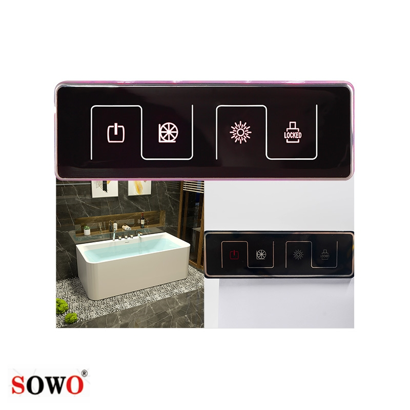 Черная ванна с гидромассажем и подогревом