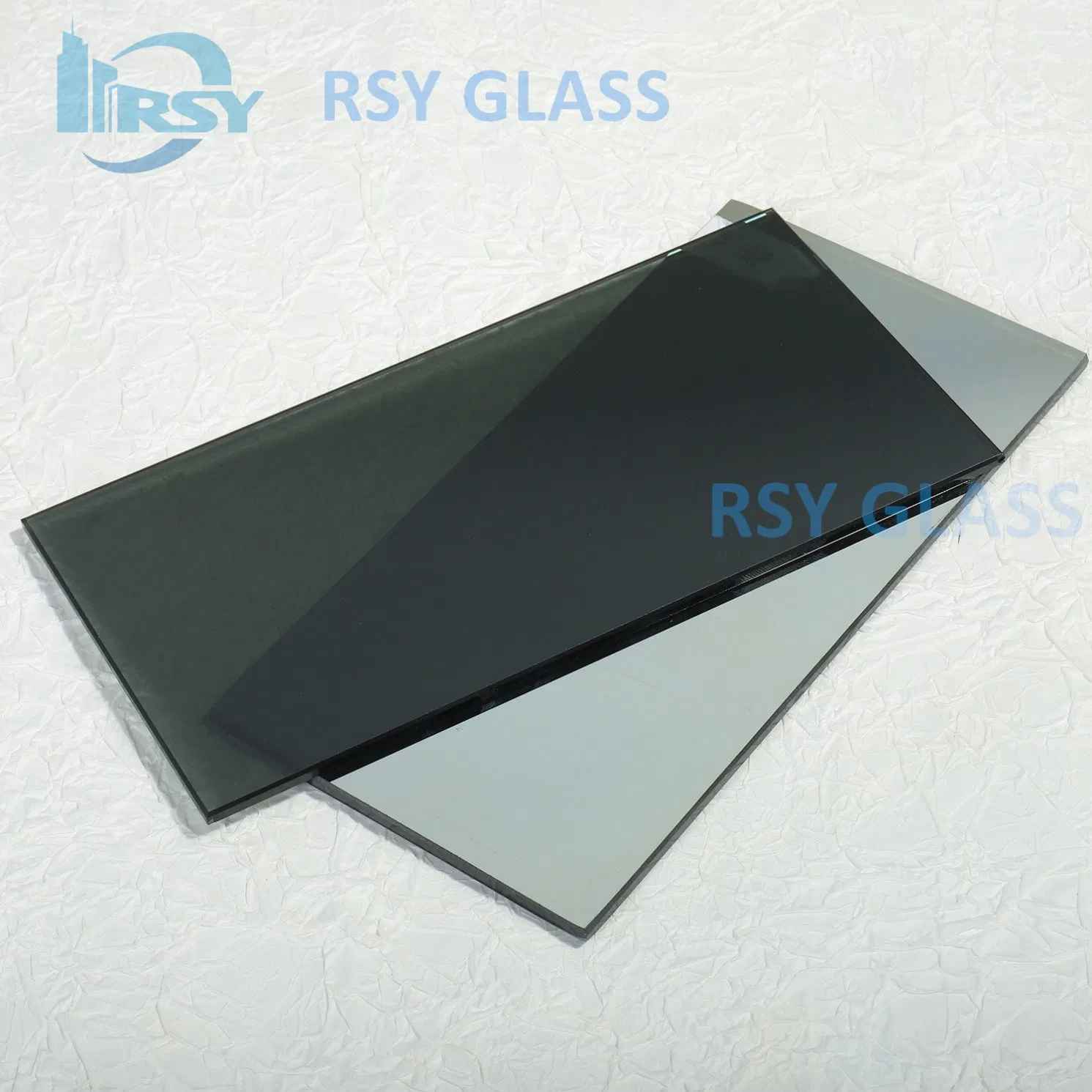 Tinted Silver Coated Reflective Glass with Black Color