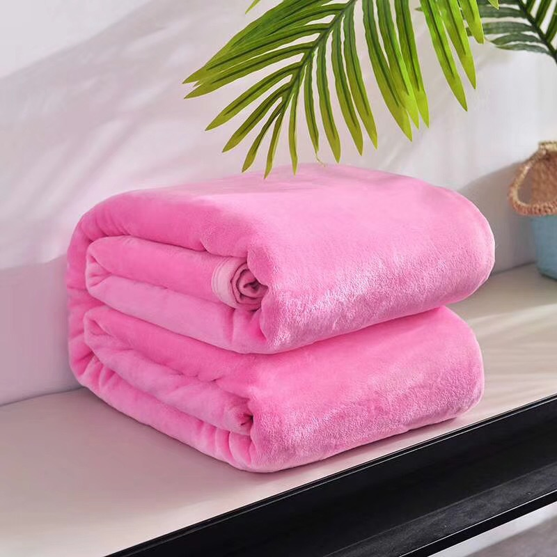 China Factory Wholesale Customized 100% Polyester Microfiber Coral Fleece Blanket