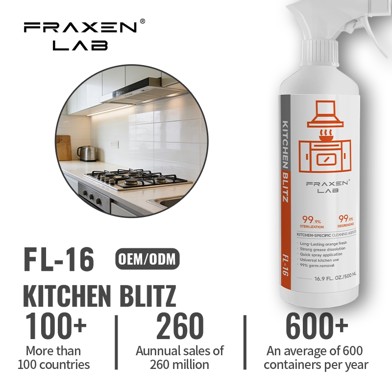 Wholesale OEM/ODM Household Cleaning Product Kitchen Oil Cleaner Powerful Heavy Grease Dissolver for Range Hood, Stovetop & Kitchen Surfaces