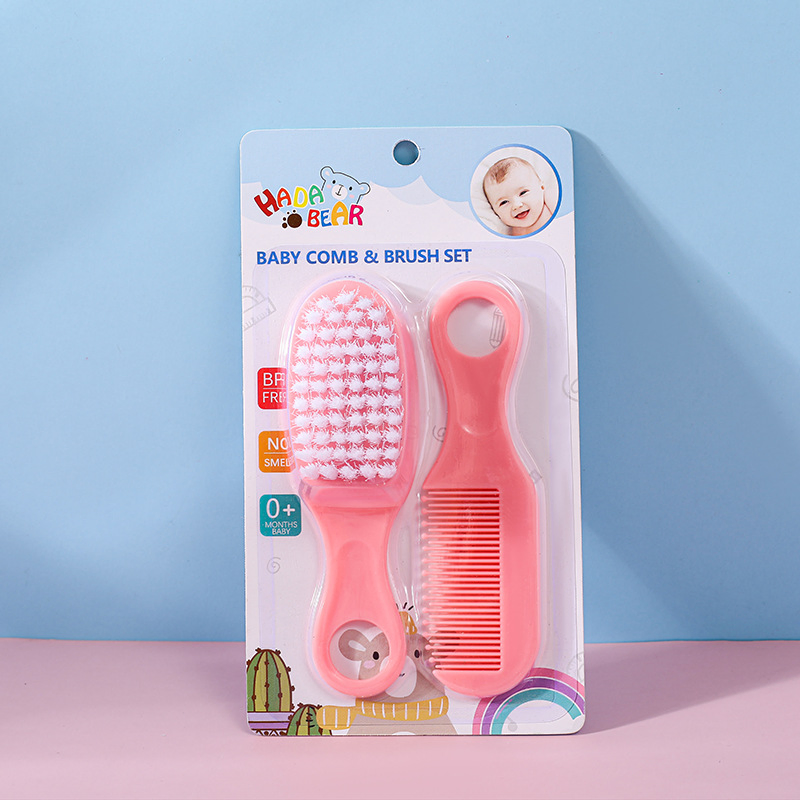 2Pcs/Set Baby Portable Newborn Toddlers Soft Hair Brush