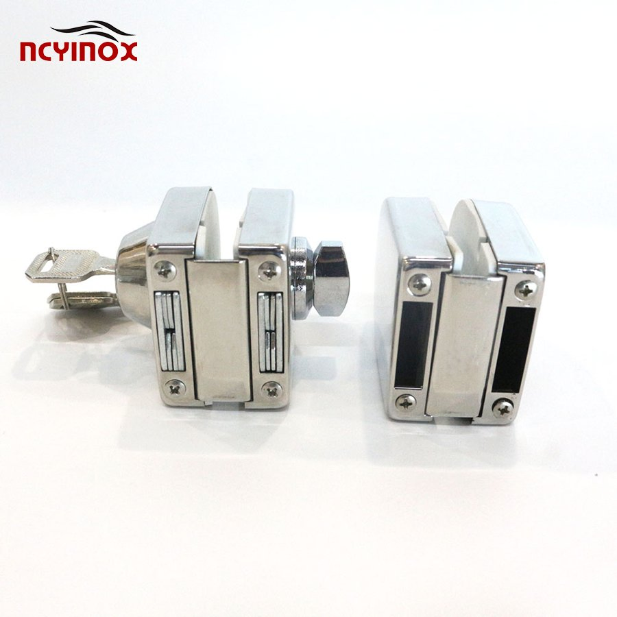 Security Frameless Cylinder Center Glass Door Key Lock