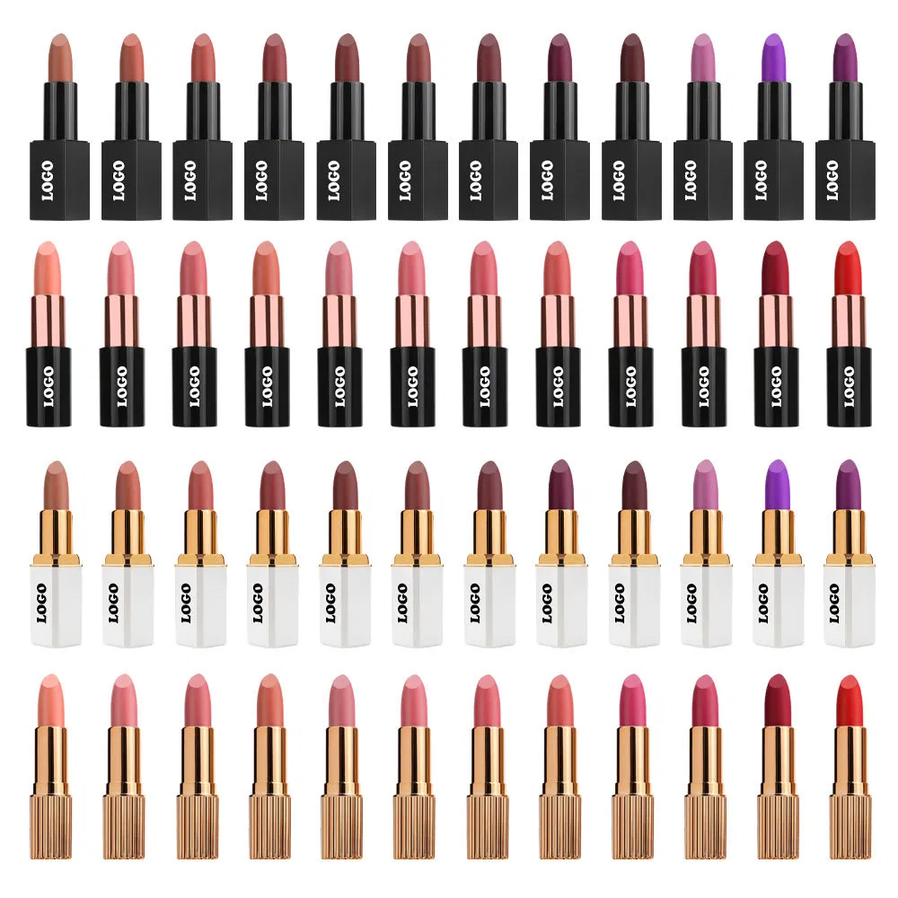 High Pigment Vegan Custom Logo Nude Private Label Waterproof Matte Lipstick