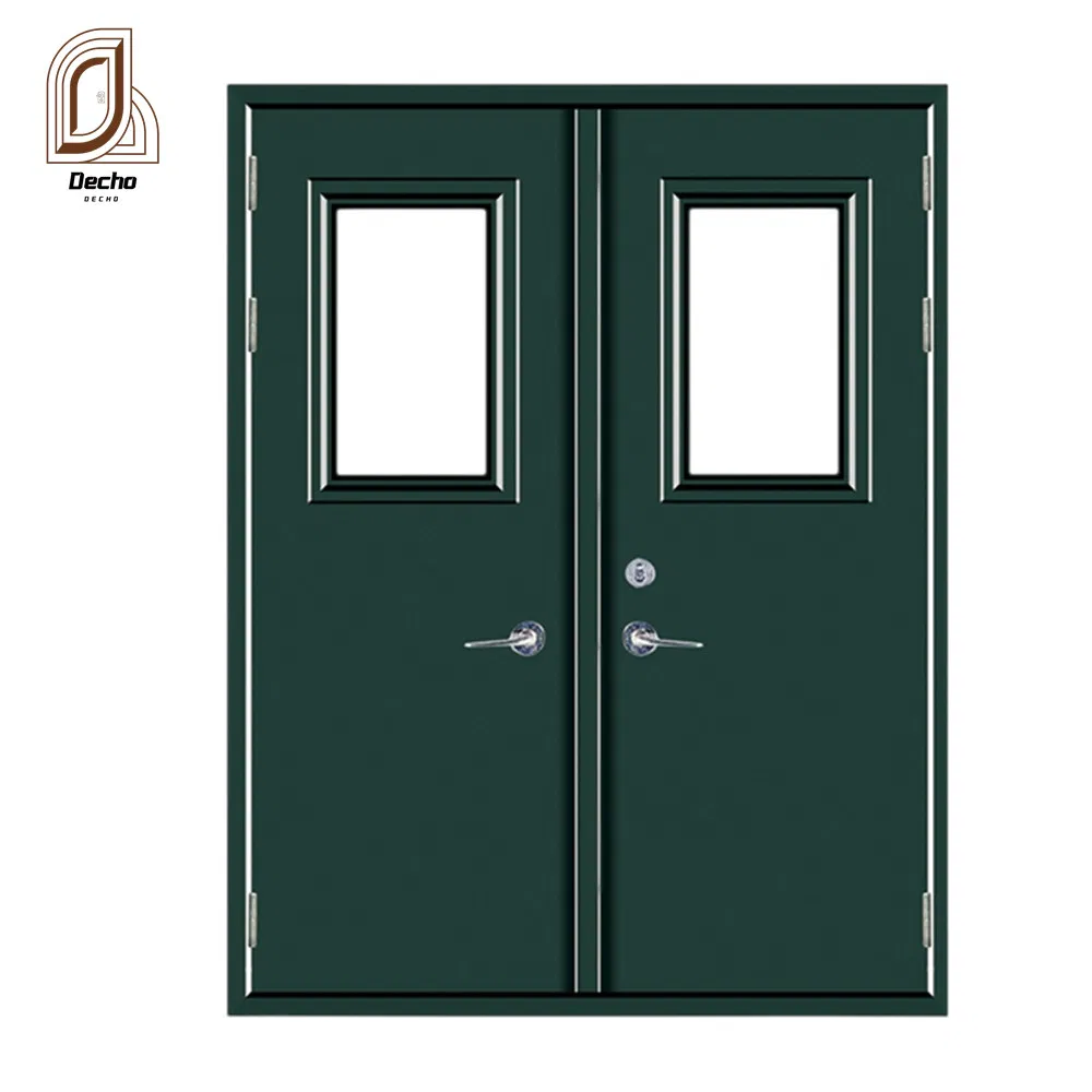 Противопожарная металлическая дверь с остеклением