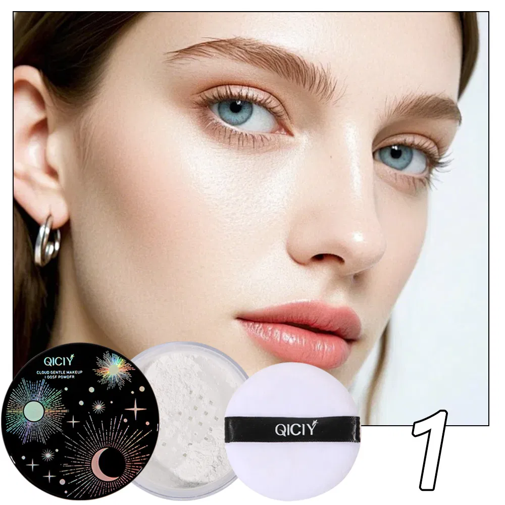 3-Color Pearlescent Loose Powder + 3-Color Loose Powder