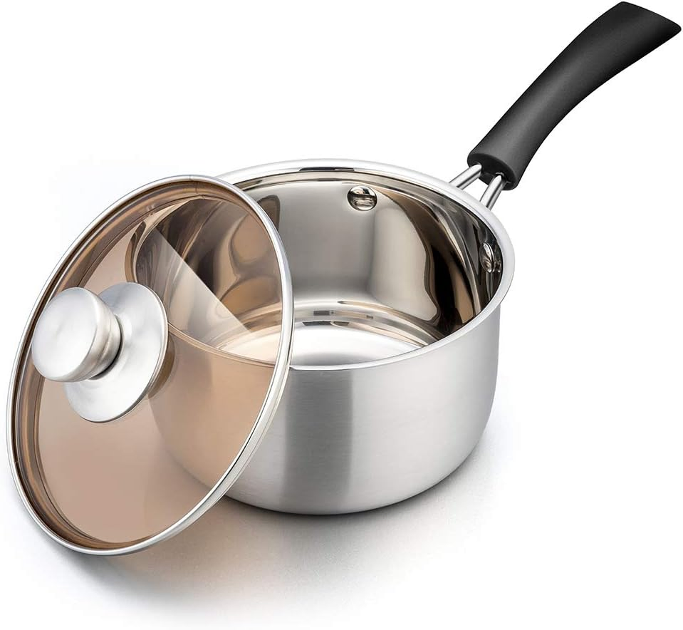 Non-Stick Grade 304 Milk Cooking Pot with Strap Cover