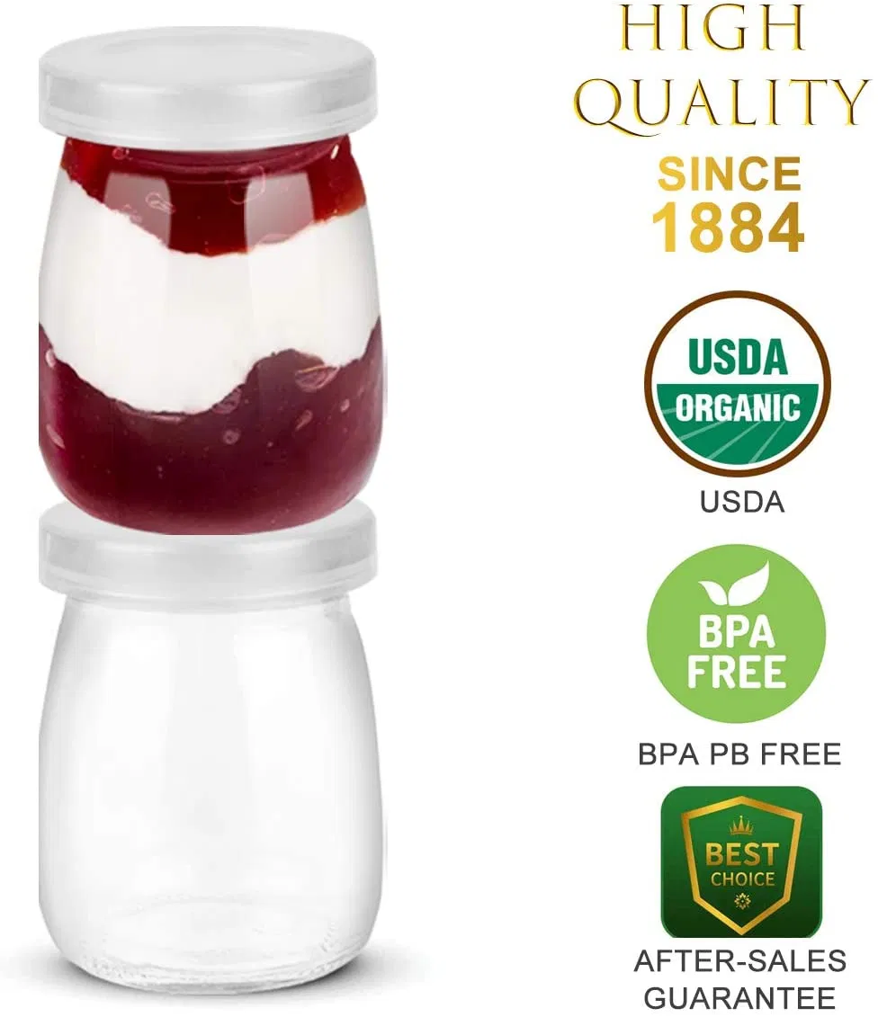 Стеклянная банка с крышкой для пудинга и молока