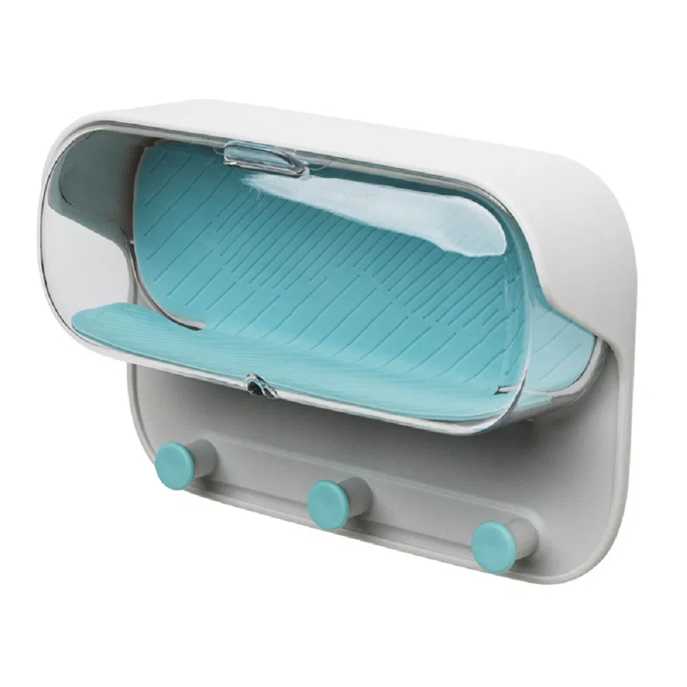 Bathroom Wall Holder Punch-Free Wall-Mounted Convenient Practical Washroom Glasses Storage Box for Home Wbb18345