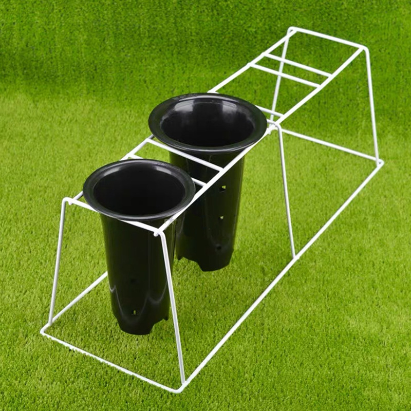 Long 4-Hole Orchid Pot Stand Plastic Spraying Iron Flower Stand Simple Orchid Flowers Plant Pot Rack