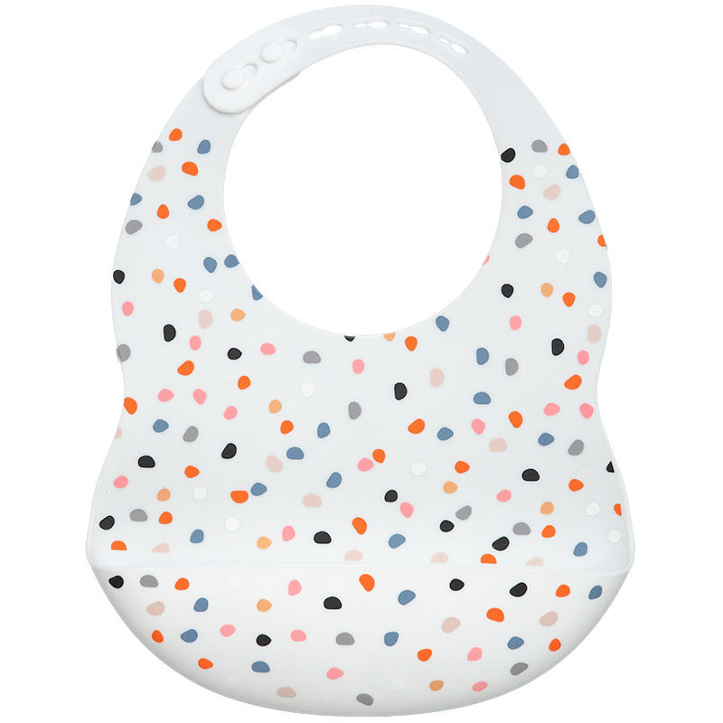 New Baby Item Product Wholesale Printing Silicone Feeding Bibs