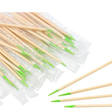 High Quality Logo Environmental Protection Wood Bamboo Toothpick Copper Paper OPP Plastic Wrraped Minit Toothpick