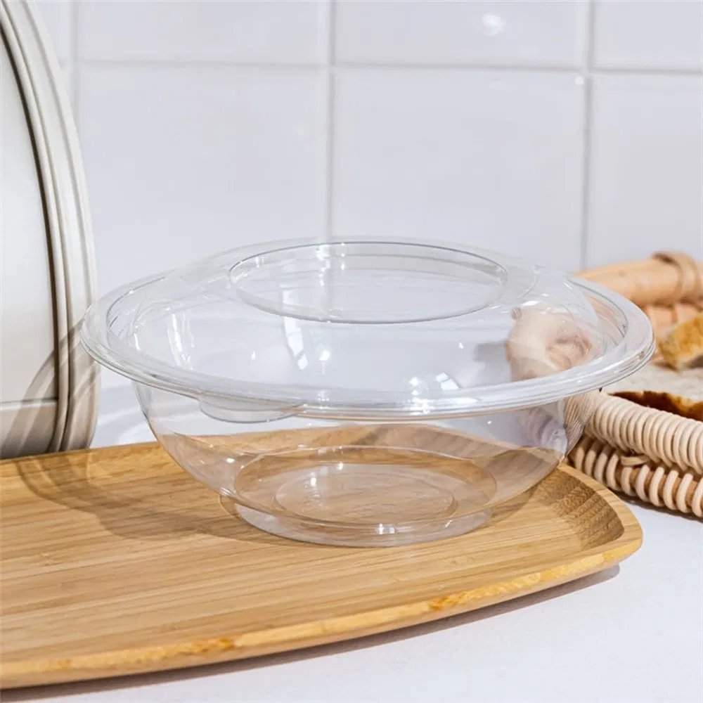 Lightweight Stackable Round Plastic Disposable Pet Salad Bowl 24oz