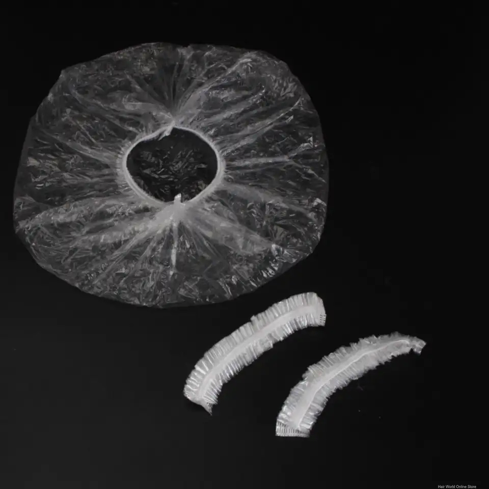Clear Bath Shower Cap Hotel Plastic Disposable Strip PE Shower Caps for Men Women Disposable White Shower Cap