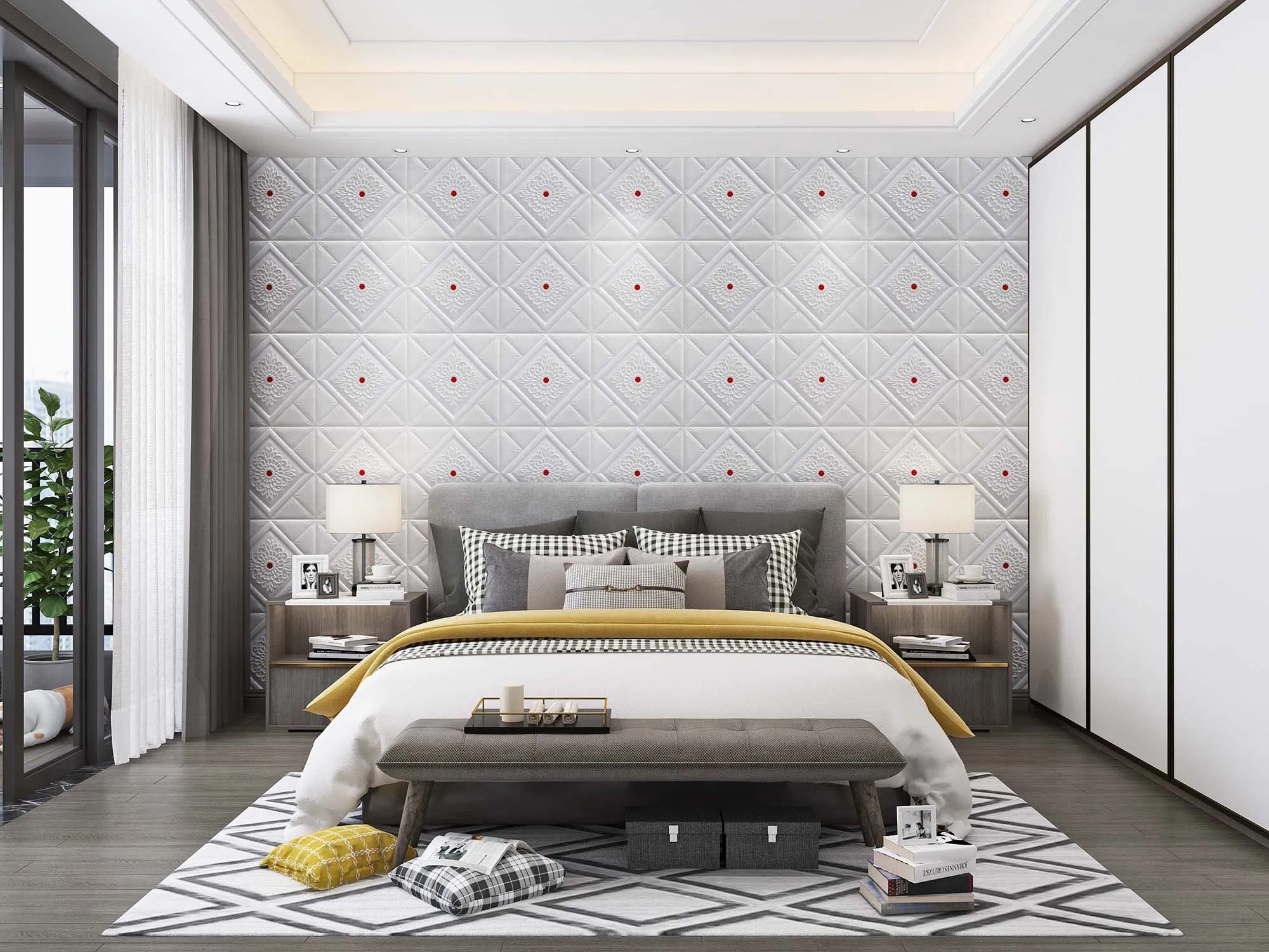 Brick Wall Sticker PE Foam Self-Adhesive Wallpaper Detachable Waterproof Artistic Wall Sticker