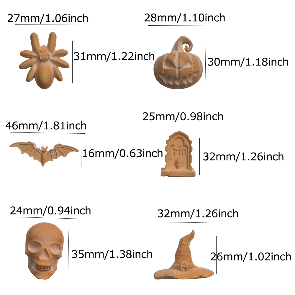 Halloween Spider Pumpkin Bat Gravestone Skull Witch Hat Cupcake Cake Popsicle Cookie Topper Bakery Mould Silicone Chocolate Mold