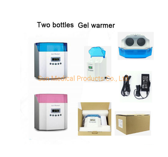 Medical Hospital Clinic Use Two Bottles Ultrasound Gel Warmer with CE