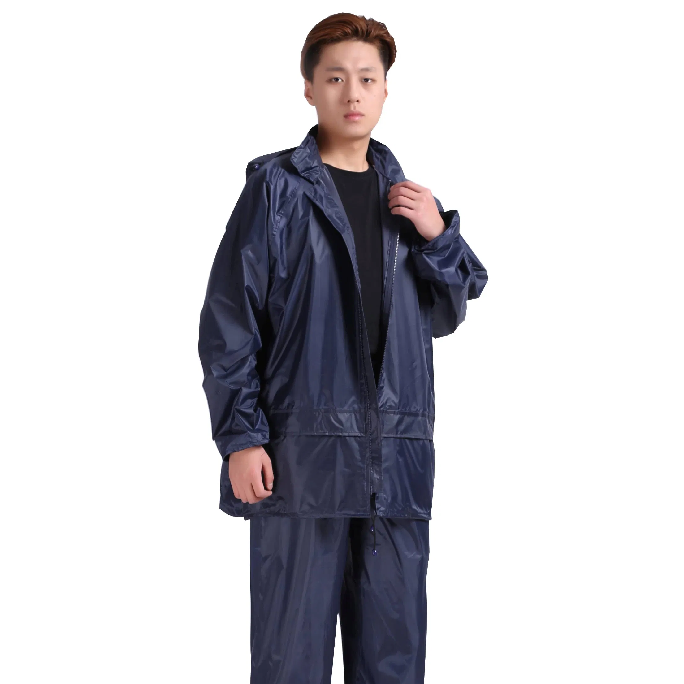 Slf-Ny01 High Quality Top Popular Fashion Profession Nylon Rain Suit Raincoat Waterproof PVC Rain Wear
