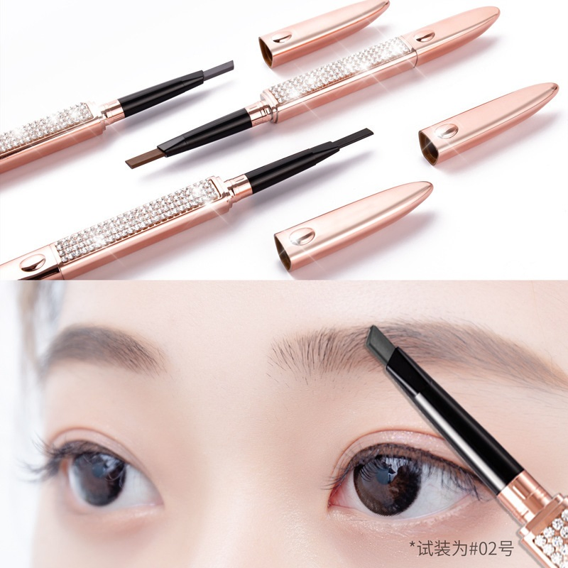 Ep05 Treeceng Double-Headed Automatic Diamond Eyebrow Pencil Water-Proof and Sweat-Proof for Beginners