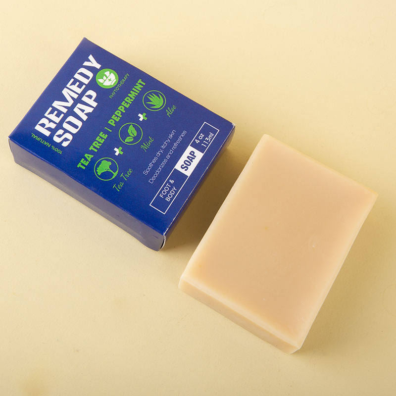 Hot Selling Body Care Natural Organic Peppermint Body Wash for Healing OEM Refreshing Cleansing Tea Tree Nourishing Remedy Soap
