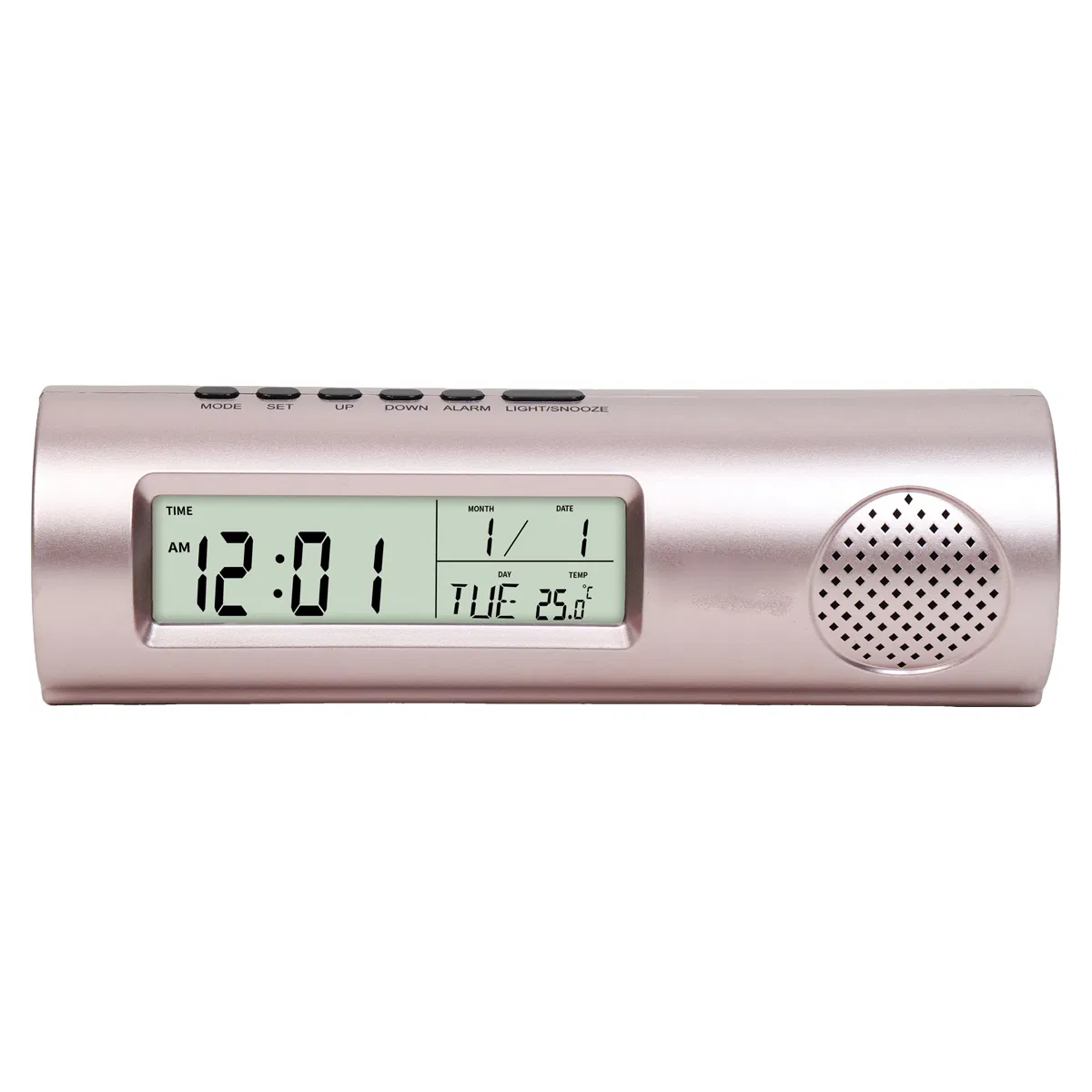 Portable FM Radio Alarm Calendar Clock with Flashlight