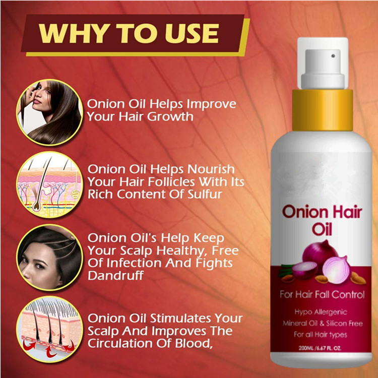 OEM ODM Custom Private Label 100% Natural Onion Hair Oil