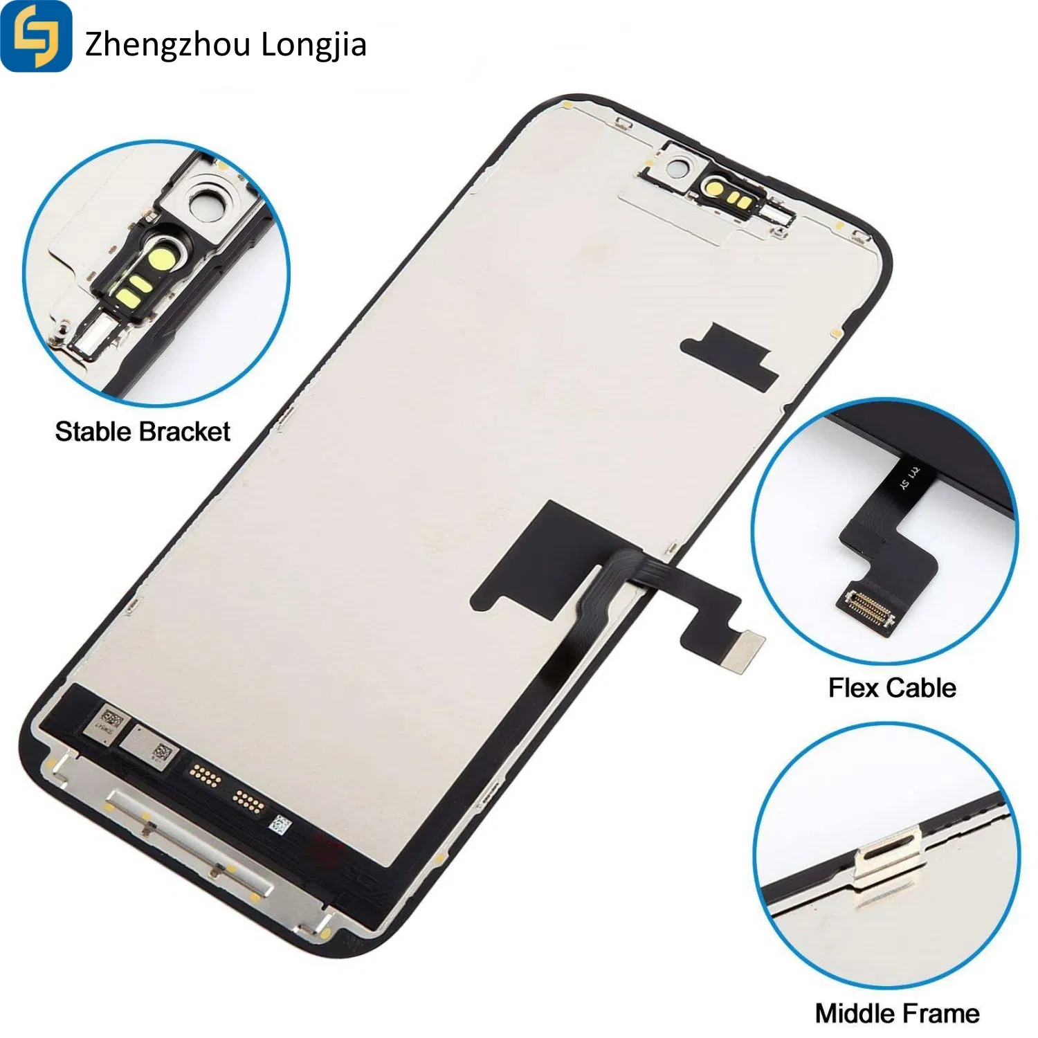 Дисплей для iPhone 15 14 13 12 11 с рамкой, LCD/OLED