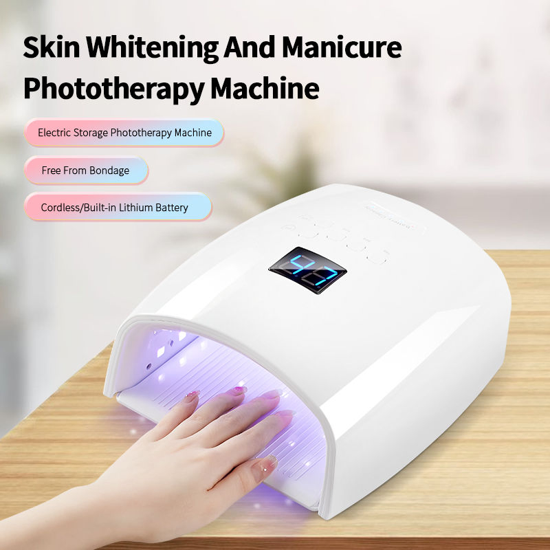 Cordless Nail Dryer UV LED Nail Lamp with Display Auto Sensor