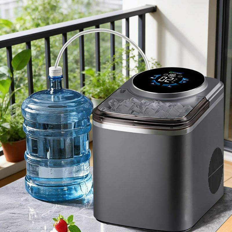 Rapid Dual Inlet Countertop Ice Maker for Home and Office