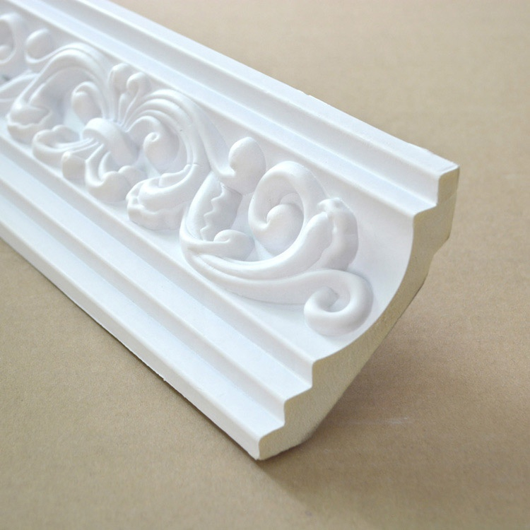 High Quality PU Foam Carved Crwon Moulding Wall Decoration Strip 103mm Cornice