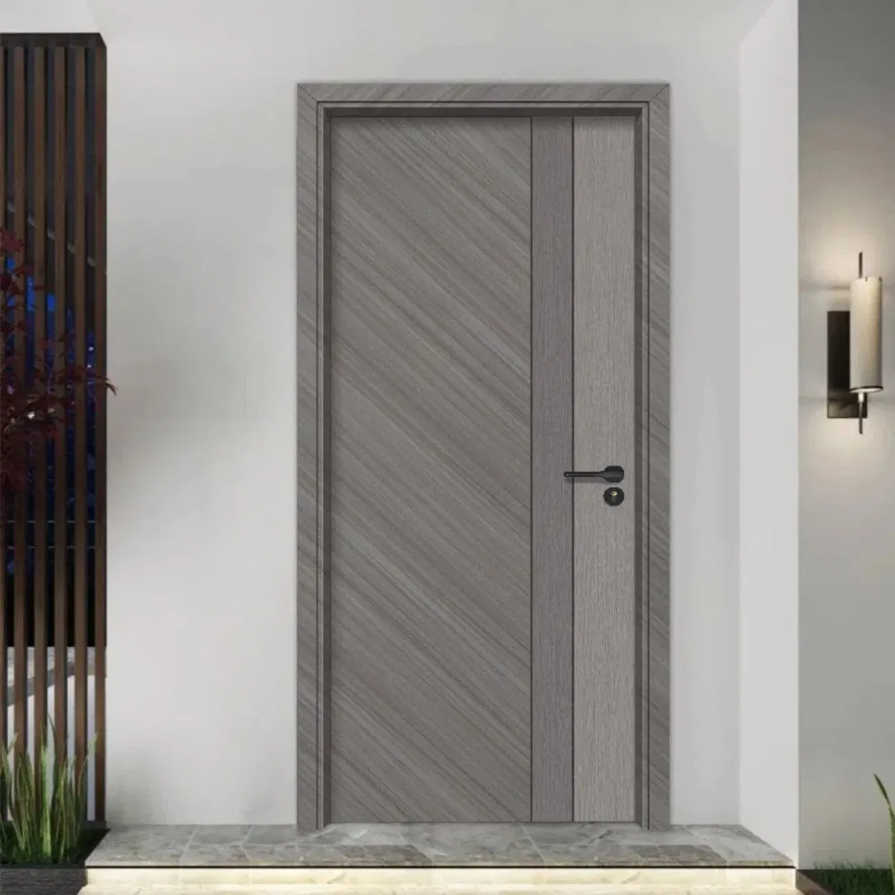 Custom Color Security Swing Type Wooden Entrance Door