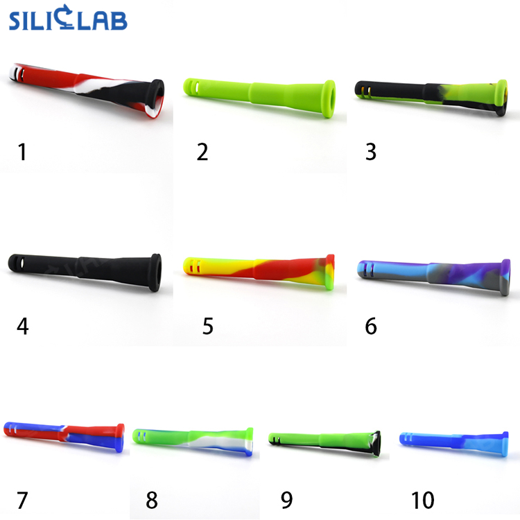 Straight Cylinder Bubbler Pipe Smoke Filter Down Stem Silicone Insert Rod Water Pipe Accessories