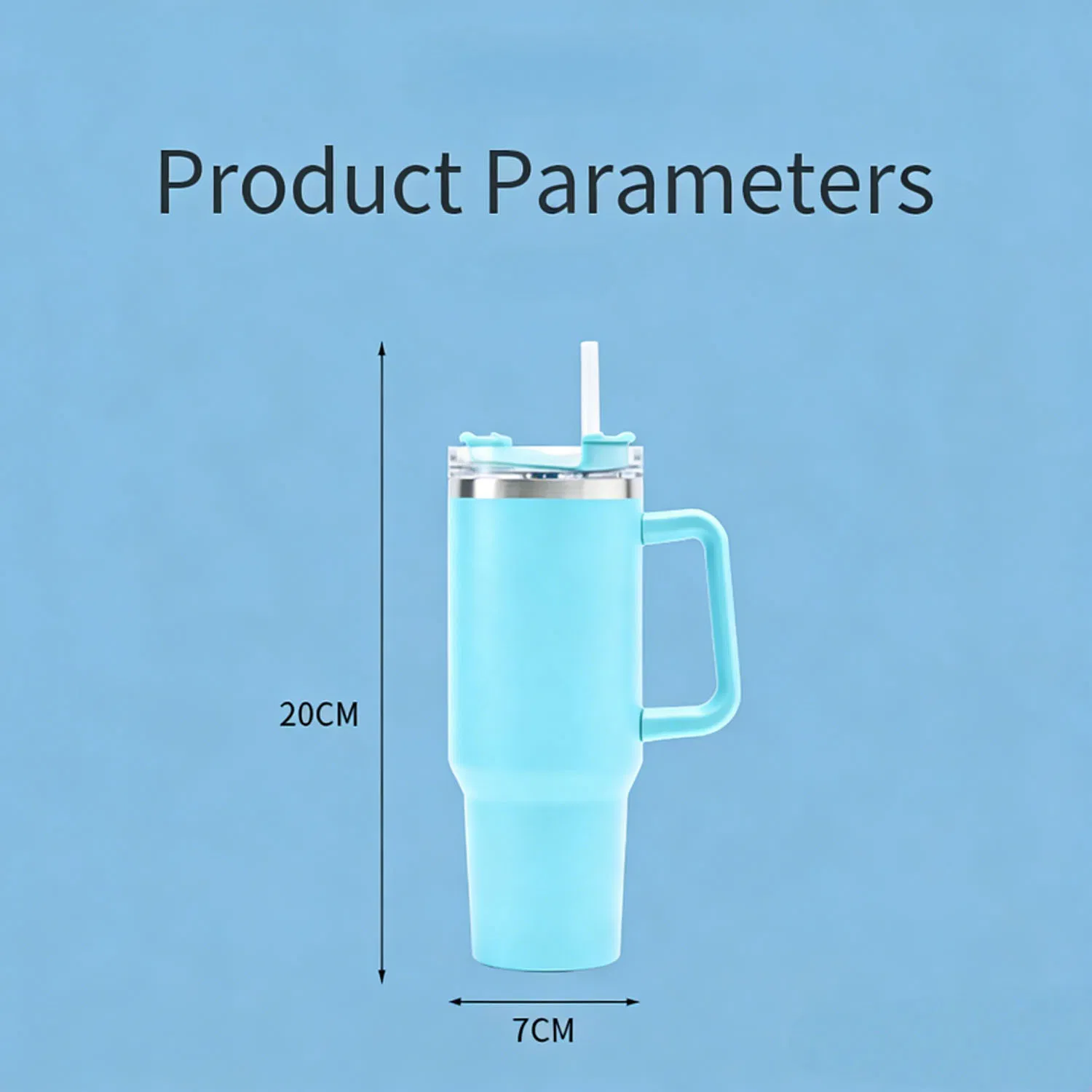 Durable Stainless Steel Car Cup with Handle