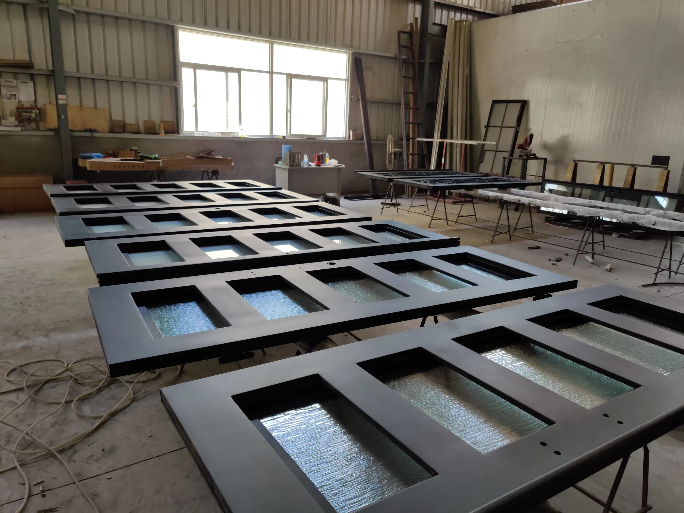 Faux Finishing Anti-Rust Wrought Iron Door with Insulating Glass