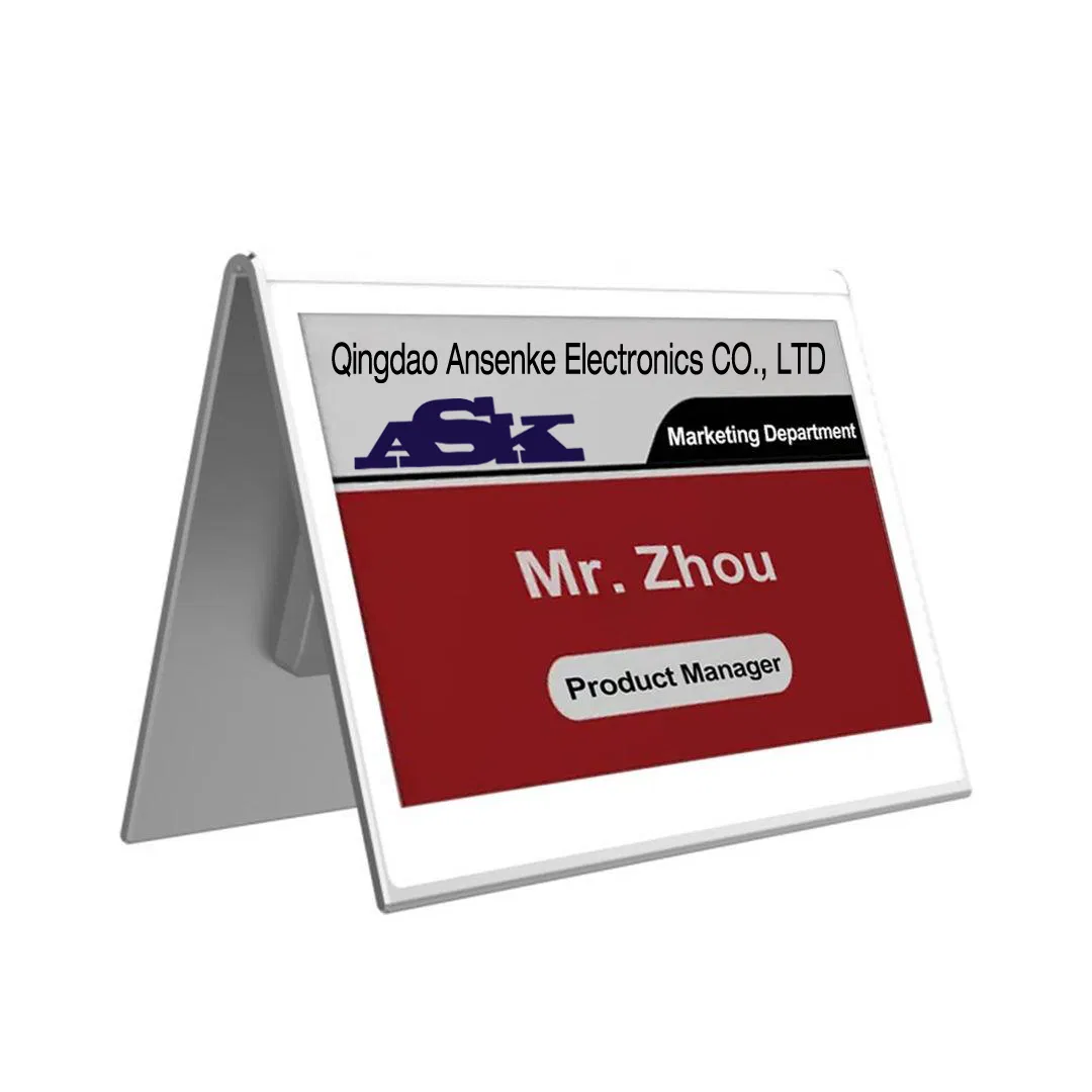 Smart Dual-Side Conference Nameplate Display Esp32-Powered E-Ink Table Card Display with Wireless Digital Management ODM
