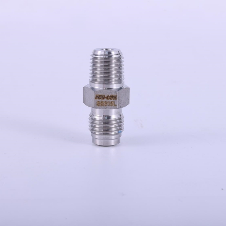 Nai-Lok 316L Stainless Steel UHP Metal Face Seal 1/4" Male Face Seal Equal Tee Ultra High Purity Fittings for Semiconductor
