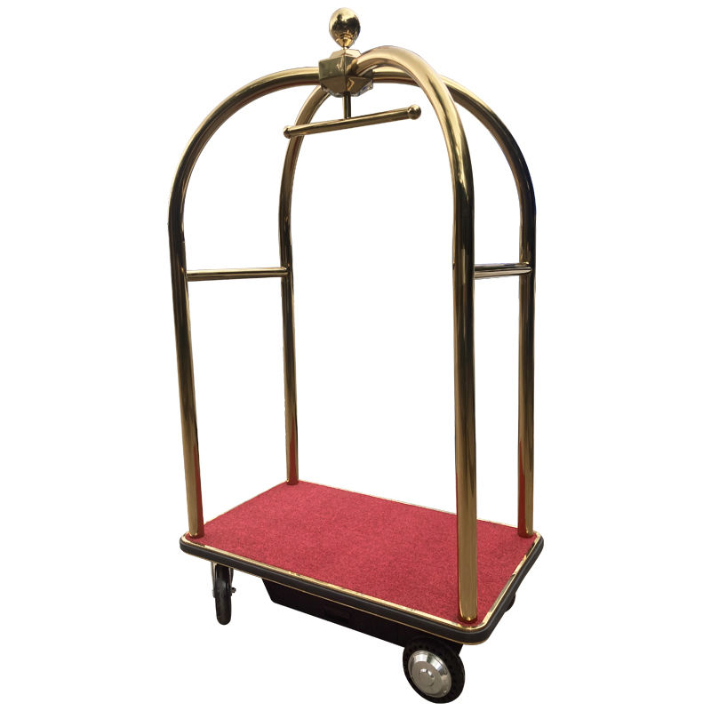 Modern Ergonomic Electric Birdcage Trolley Quiet Stylish for Hospitality Stainless Steel Cart