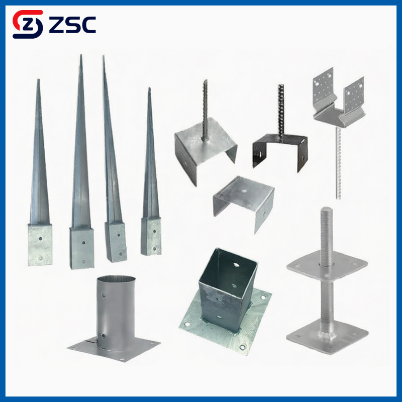 Custom Metal Galvanized Steel Mounting Bracket Stanchion Holder