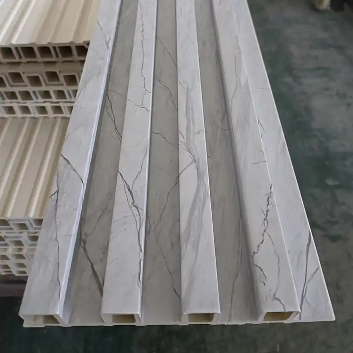 Factory Direct WPC Wall Panel Wood Plastic WPC Ceiling Slat Cladding Fluted Indoor Wall Panel for Interior Decoration